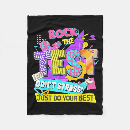 Test Day, Rock The Test Don't Stress Just Do Your  Fleecedecke (Vorderseite)