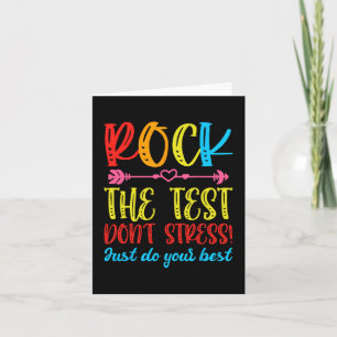 Test Day Rock The Test Don't Stress Teacher Testin Karte