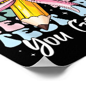 Test Day Rock The Test Motivational Teacher You Go Poster (Ecke)