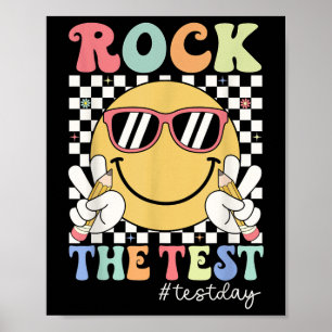 Test Day Rock the Test Motivierend Teacher Testie Poster