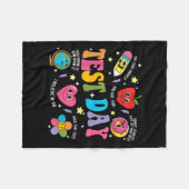 Test Day Rock The Test Testing Day Motivational Te Fleecedecke (Vorderseite (Horizontal))