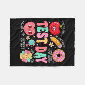 Test Day Rock The Test Testing Day Motivational Te Fleecedecke (Vorderseite (Horizontal))