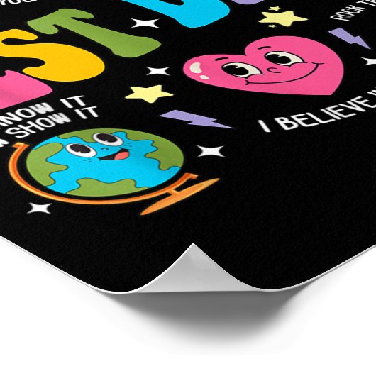 Test Day Rock The Test Testing Day Motivational Te Poster (Ecke)