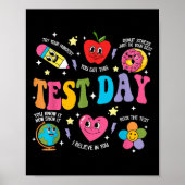 Test Day Rock The Test Testing Day Motivational Te Poster (Vorne)