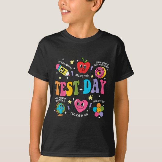 Test Day Rock The Test Testing Day Motivational Te T-Shirt (Vorderseite)