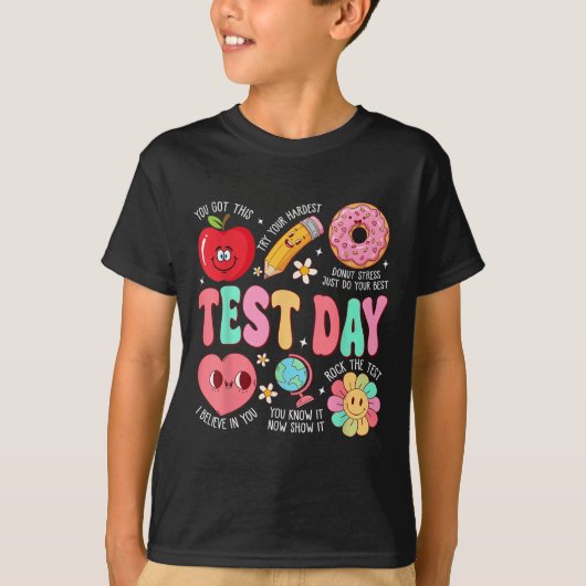 Test Day Rock The Test Testing Day Motivational Te T-Shirt (Vorderseite)
