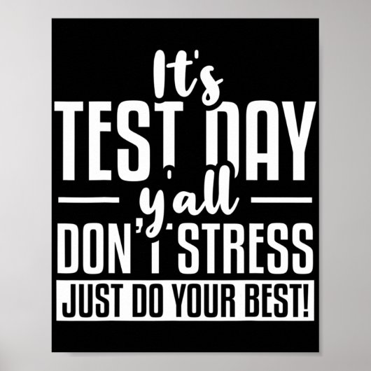 Test Day School Examination Poster (Vorne)