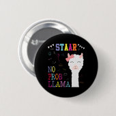 Test Day Squad No Prob-llama Llama Lehrer Student Button (Vorne & Hinten)
