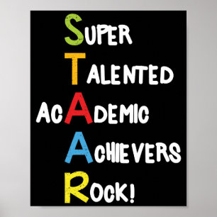 Test Day Staar School Lehrer Professor Testing Poster