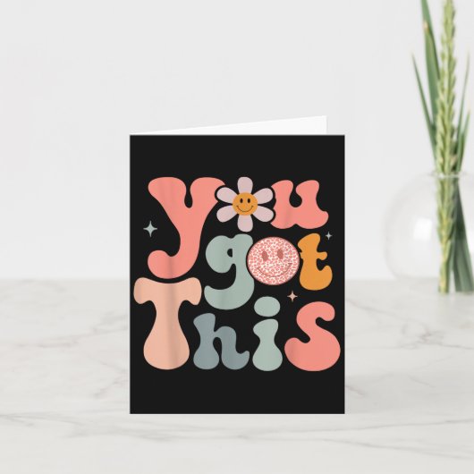 Test Day Teacher Shirt Motivational Testing Day St Karte (Vorderseite)