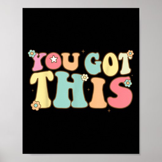 Test Day Teacher Shirt Motivational Testing Day St Poster (Vorne)