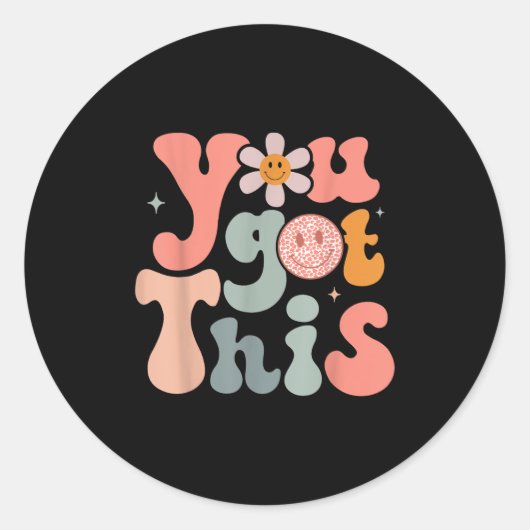 Test Day Teacher Shirt Motivational Testing Day St Runder Aufkleber (Vorderseite)