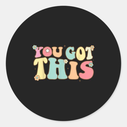 Test Day Teacher Shirt Motivational Testing Day St Runder Aufkleber (Vorderseite)