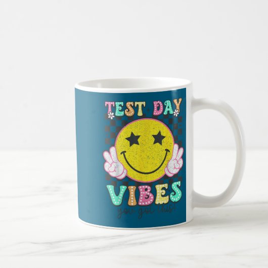 Test Day Vibes You Got This Retro Groovy Testing D Kaffeetasse (Rechts)