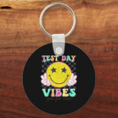 Test Day Vibes You Got This Retro Groovy Testing D Schlüsselanhänger (Vorderseite)