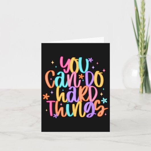 Test Day You Can Do Hard Things Teacher Testing Da Karte (Vorderseite)