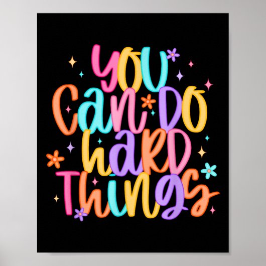 Test Day You Can Do Hard Things Teacher Testing Da Poster (Vorne)