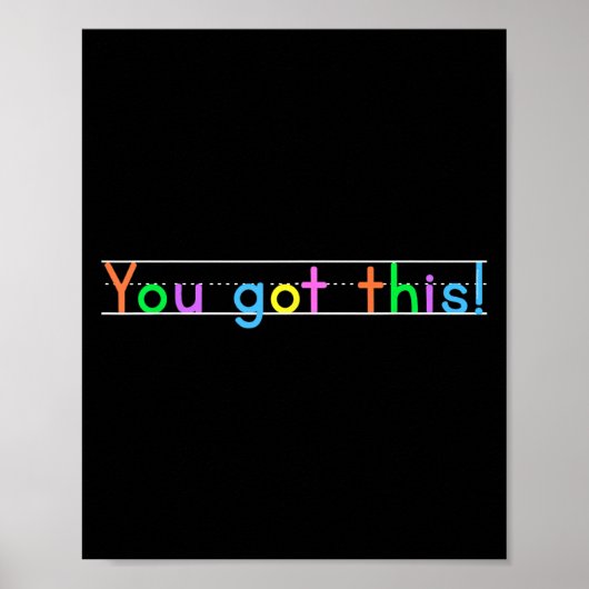 Test Day You Got This! Motivational Teacher Studen Poster (Vorne)
