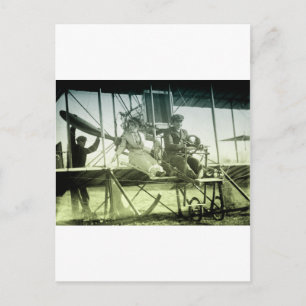 Test eines alten Flugzeugs Postkarte