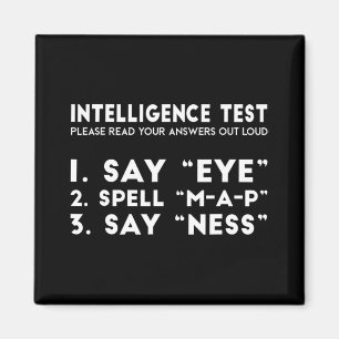 Test Eye Karte Ness Funny Joke Vatertag Magnet