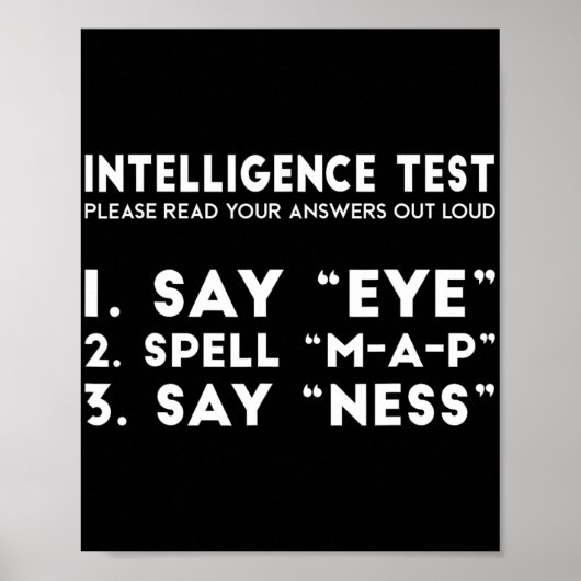 Test Eye Karte Ness Funny Joke Vatertag Poster (Vorne)