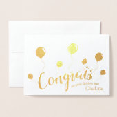 Test-Gratulationskarte Folienkarte (Vorderseite mit Umschlag)