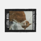Test Hurz Durch Lustiger Testtag Lehrer Katze Fleecedecke (Vorderseite (Horizontal))