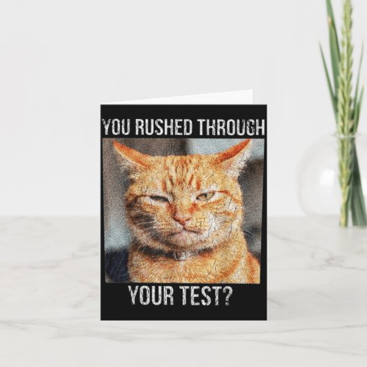 Test Hurz Durch Lustiger Testtag Lehrer Meme Karte (Vorderseite)