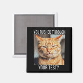 Test Hurz Durch Lustiger Testtag Lehrer Meme Magnet (Vorderseite/Rückseite)