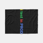 Test in Prod-Codierung lustiger Humor Witz Entwick Fleecedecke (Vorderseite (Horizontal))