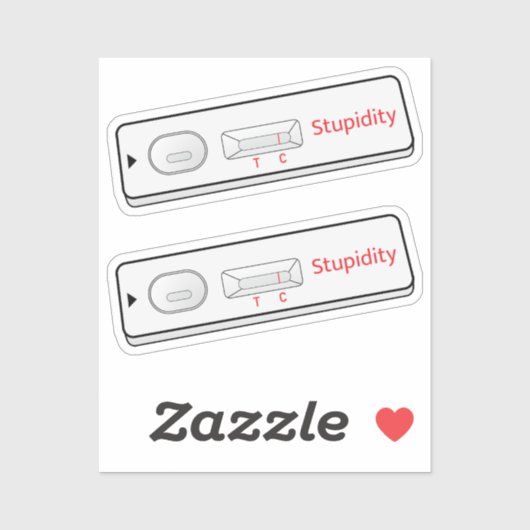 Test Kit Stupidity Covid 19 Corona Virus Aufkleber (Blatt)
