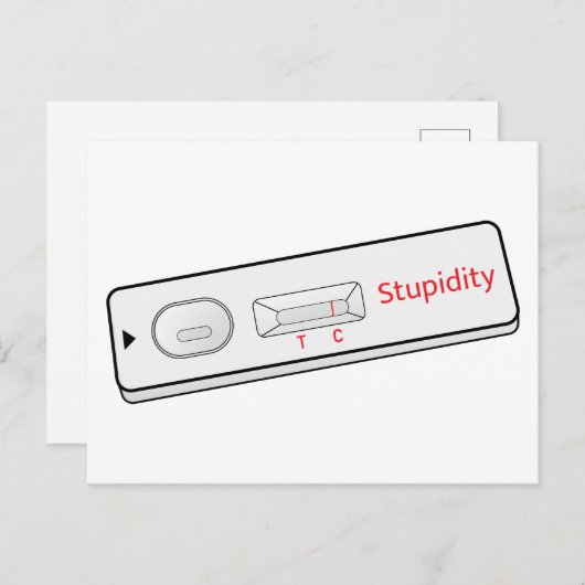 Test Kit Stupidity Covid 19 Corona Virus Postkarte (Vorne/Hinten)