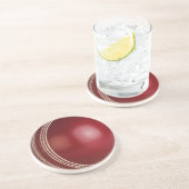 Test Match Red Cricket Ball Getränkeuntersetzer (Seite)