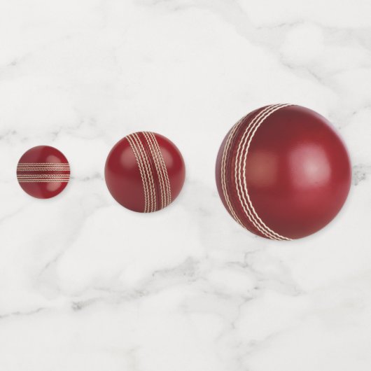 Test Match Red Cricket Ball Konfetti (Rückseiten)