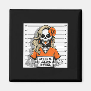 Test, ob ich gut aussehe in Orange Halloween Skele Magnet