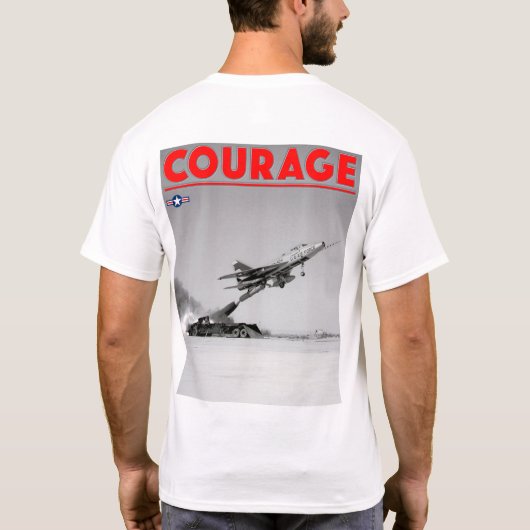 TEST PILOT COURAGE - F-100D Super Saber T-Shirt (Rückseite)