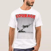 TEST PILOT COURAGE - F-100D Super Saber T-Shirt (Vorderseite)