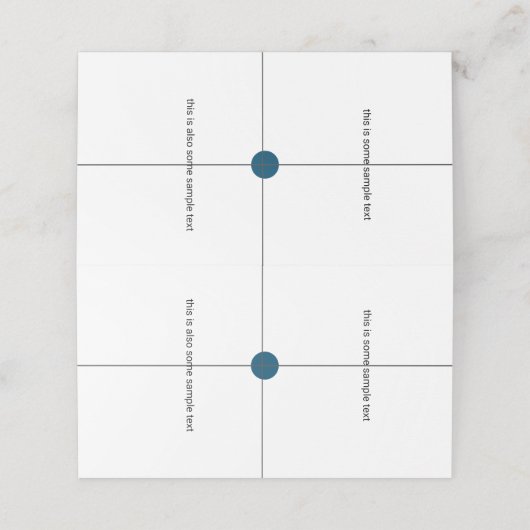 Test-Platzkarte Platzkarte (Außenseite Aufgefaltet)