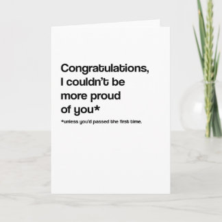 Test-/Prüfungsausweis für das erste Mal mit einem Karte