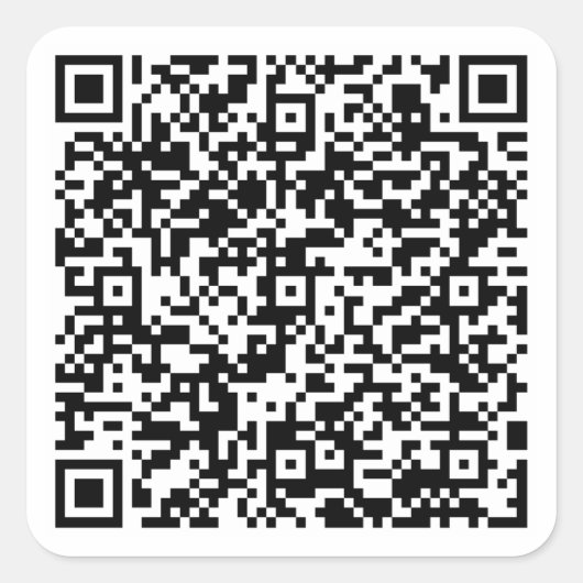 Test qr url param quadratischer aufkleber (Vorderseite)