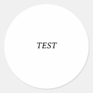 Test Runder Aufkleber