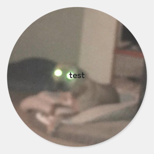 test runder aufkleber (Vorderseite)