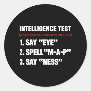 Test Say Eye M A P Ness Funny Vater Vatertag Runder Aufkleber