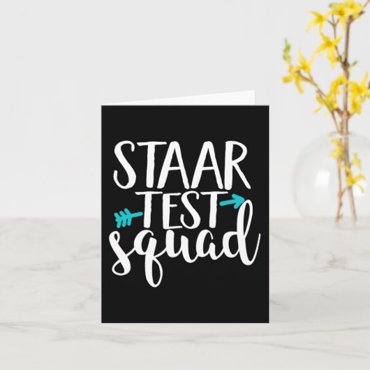 Test Squad Elementarlehrer Testtag Karte (Gelbe Blume)