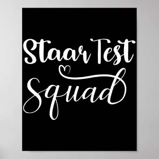 Test Squad Funny Teacher Student Testtag Poster (Vorne)