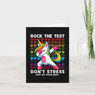 Test Tag Rocke Den Test Dabbing Einhorn Jungen Mäd Karte