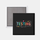 Test-Team - Testtag 2024 Lehrer Motivierend Magnet (Vorderseite/Rückseite)