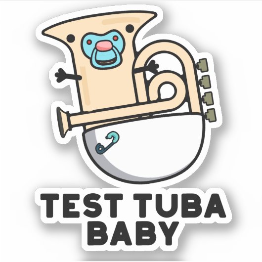 Test Tuba Baby Funny Science Tuba Pub Aufkleber (Vorderseite)