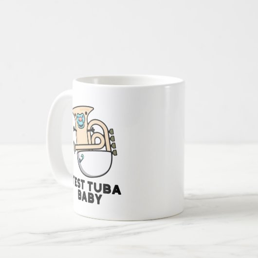 Test Tuba Baby Funny Science Tuba Pub Kaffeetasse (Vorderseite Links)