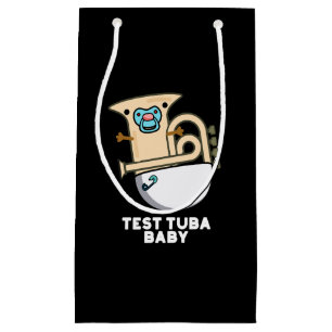 Test Tuba Baby Funny Science Tuba Pun Dark BG Kleine Geschenktüte